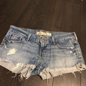 Hollister low rise jean shorts